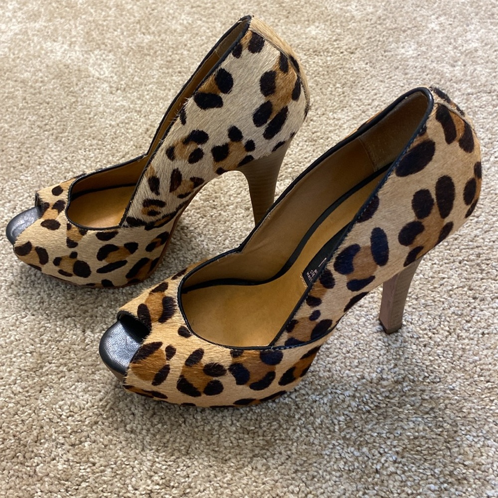 EUC Genuine Leather Upper & Soles Open Toe Steve Madden Stilettos